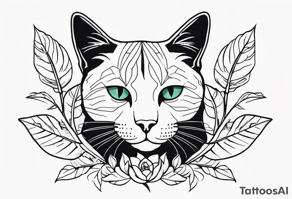 Cats and weed tattoo idea