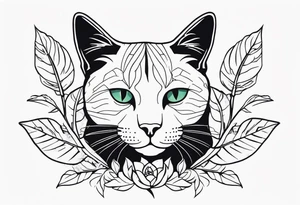 Cats and weed tattoo idea