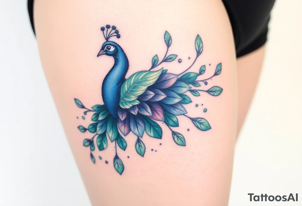 Peacock tattoo idea