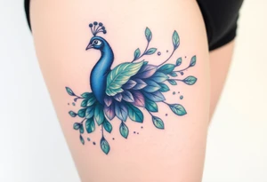 Peacock tattoo idea