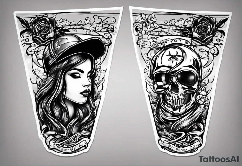 Ok so on my forearm I was wanting like a nitrous bottle with a line going into my veins and like lines weaving in and out of my veins all the way up to my chest and have a turbo heart on my left peck but on the I was also wanting brother hood embedded on the lines tattoo idea