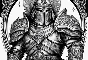 Armor of God with music tattoo idea