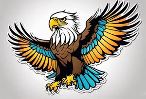 eagle landing tattoo idea