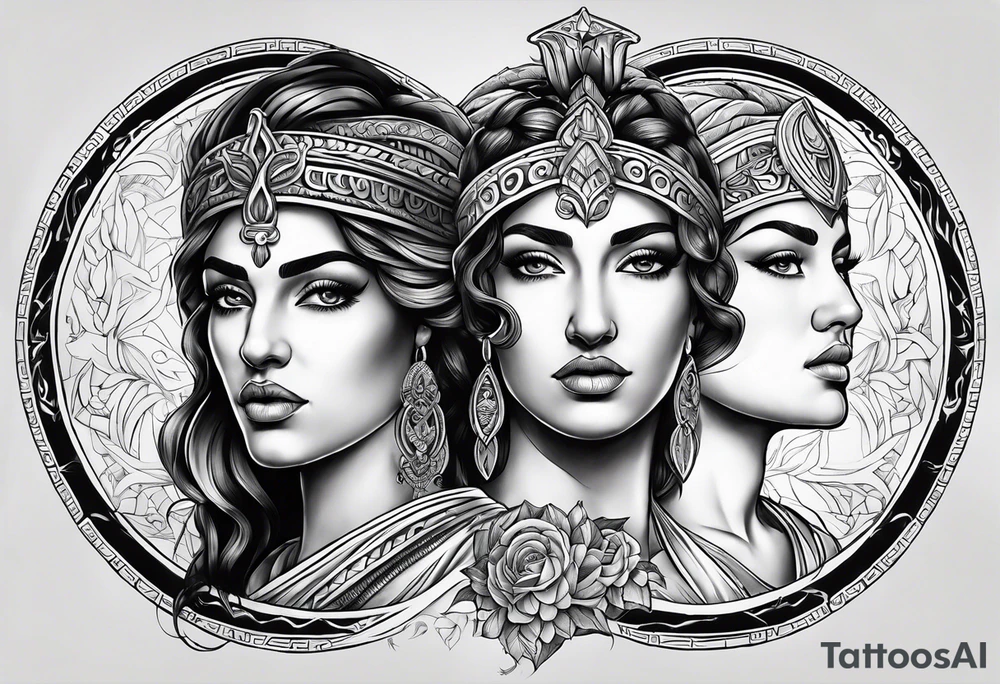 Three moirai greek tattoo tattoo idea