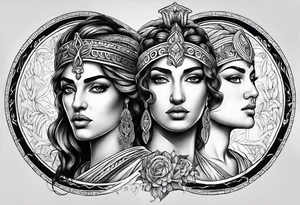 Three moirai greek tattoo tattoo idea