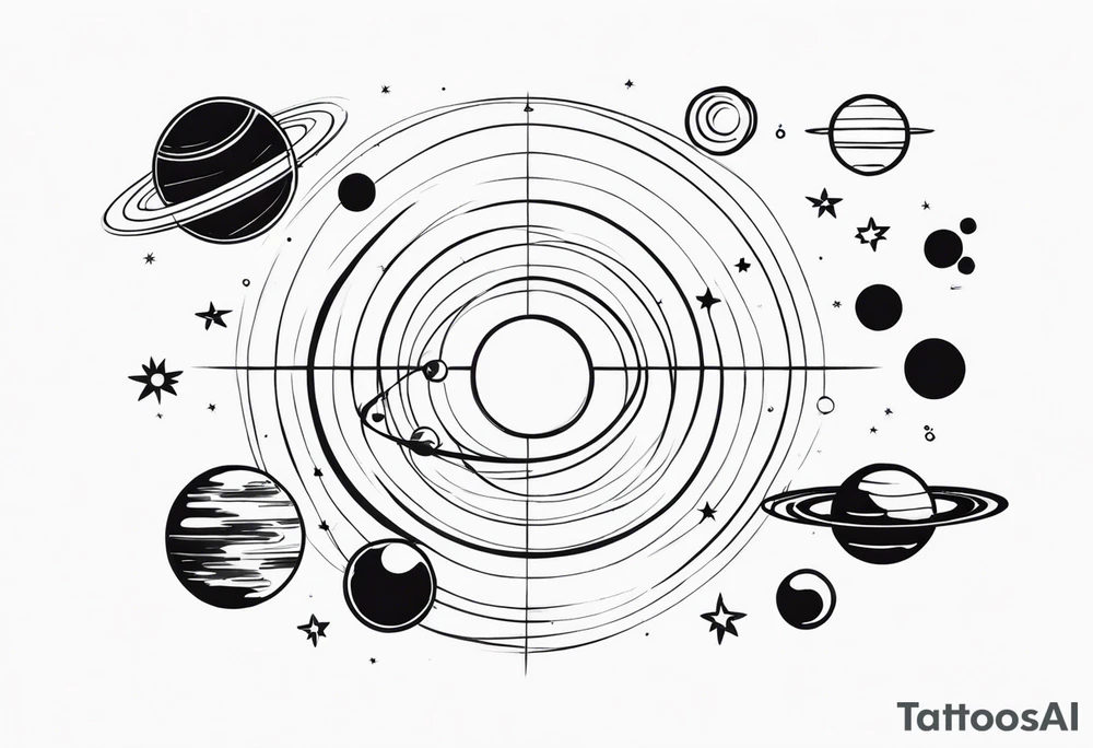 solar system tattoo idea