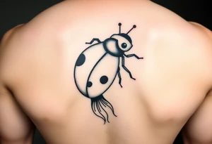 Ladybug with beta fish tail tattoo idea