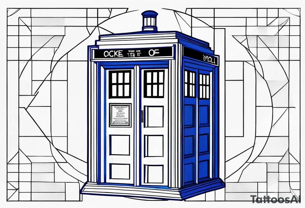 Tardis. Nothing around it. tattoo idea