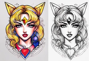 Need a tattoo sketch color on the forearm theme sailor moon more tattoo idea