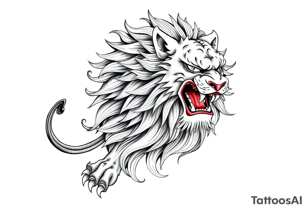 a lion tattoo idea