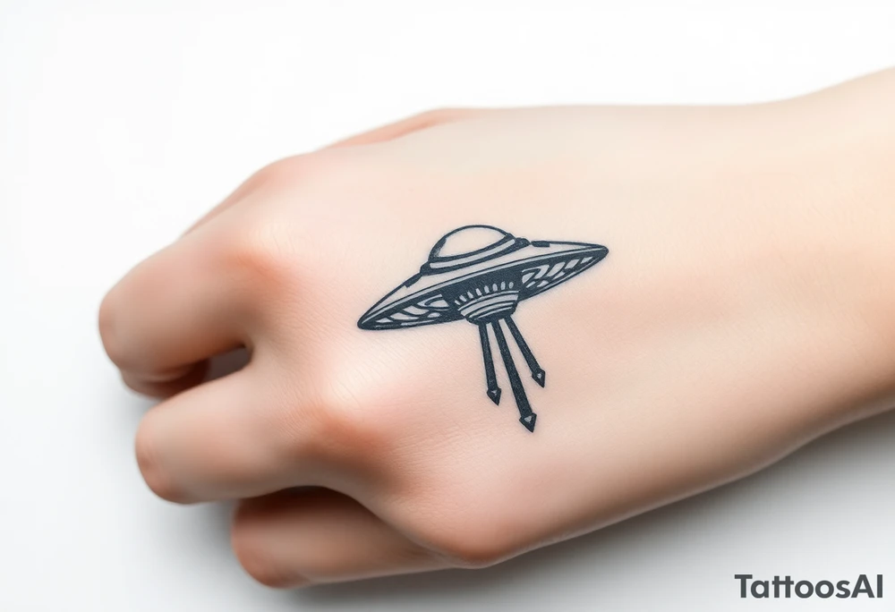 Small UFO tattoo idea