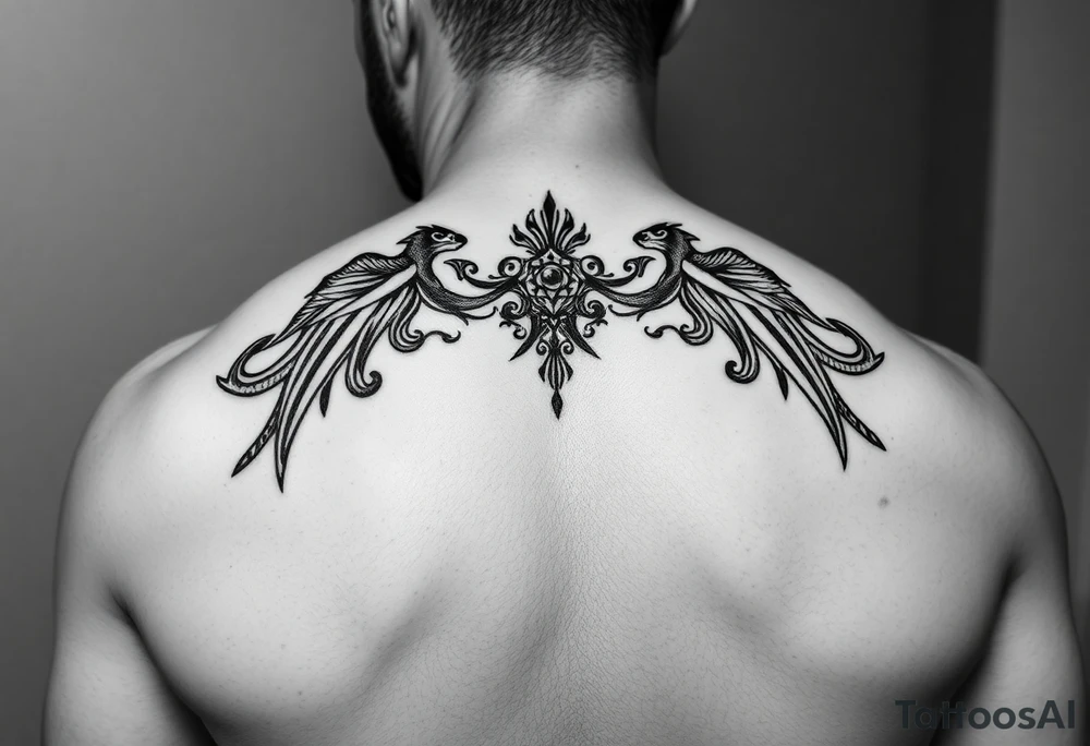 bondage fetish inspired full butt tattoo for a man tattoo idea
