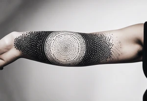 abstract arm flow tattoo design with white background tattoo idea