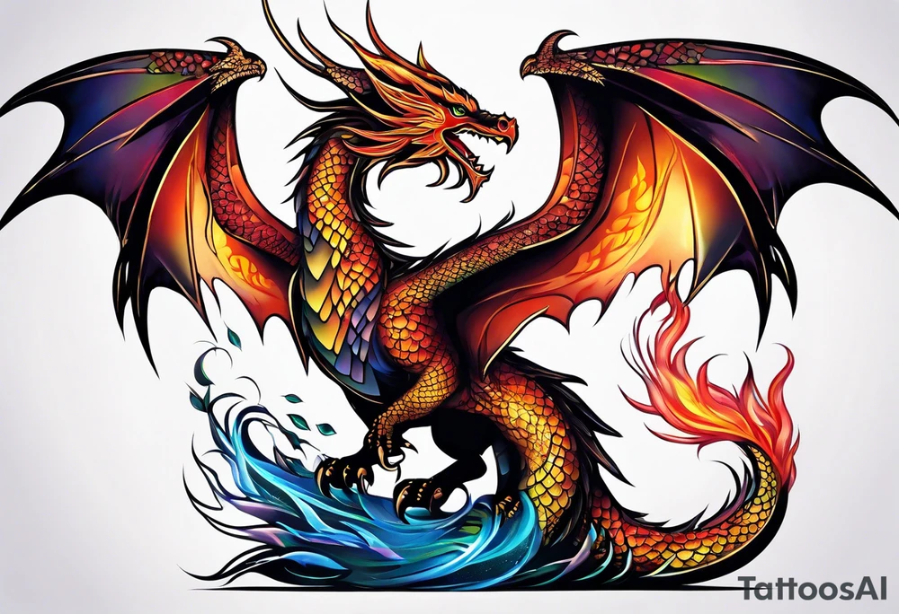 dragon and phoenix tattoo tattoo idea