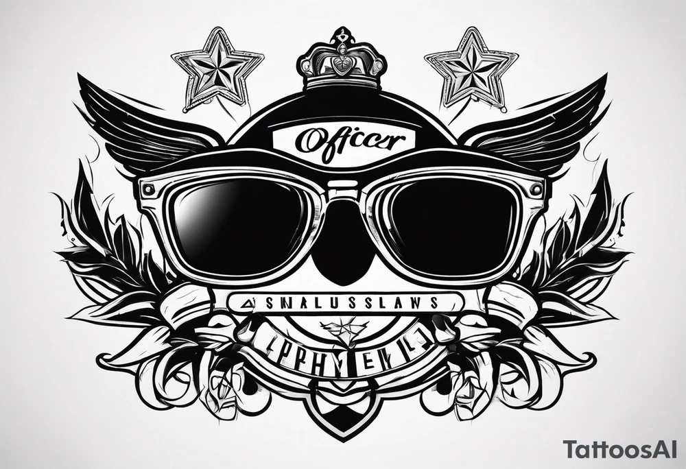 Officer Sunglasses tattoo idea