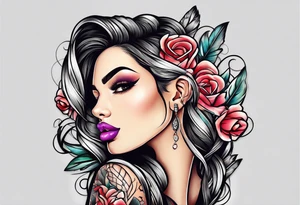 Shhh finger to lips tattoo idea
