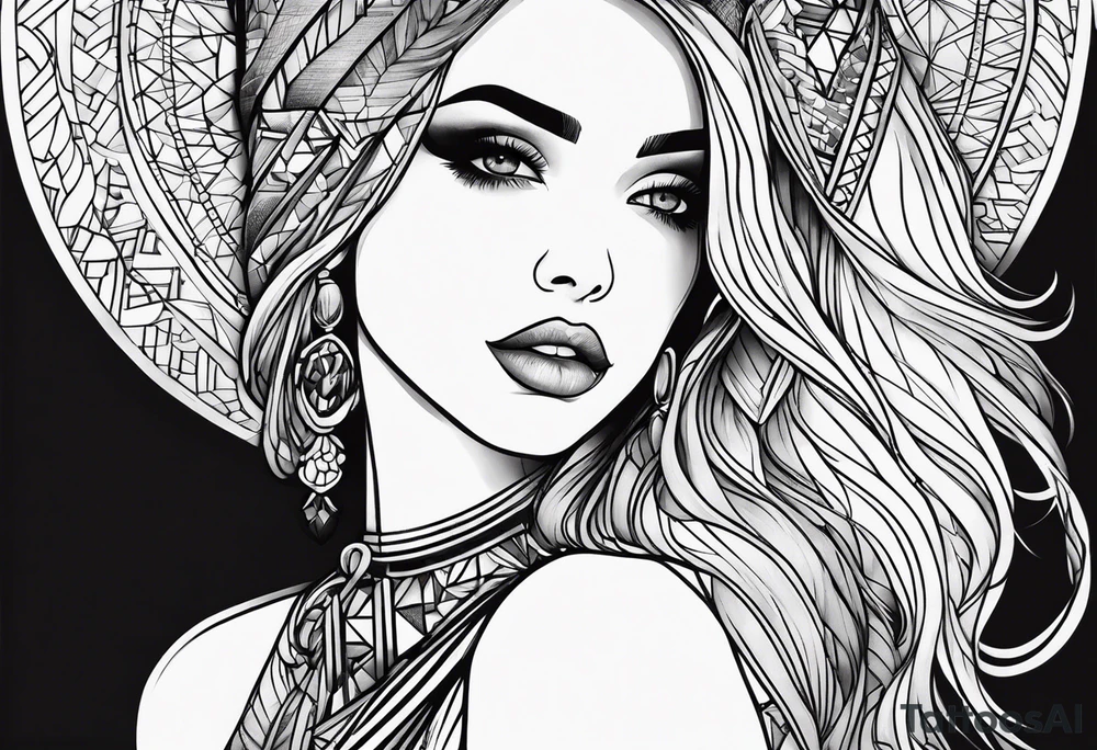 Sexy woman tattoo idea