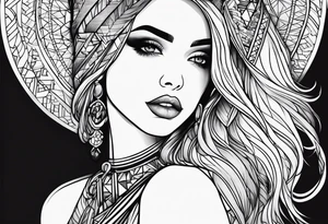 Sexy woman tattoo idea