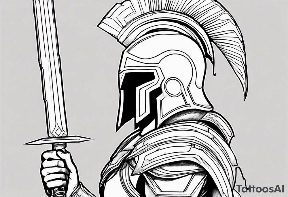 spartan soldier sleeve linework fine line linework tattoo idea spartan soldier sleeve linework fine line linework tattoo idea