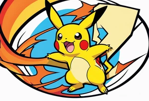 Pikachu on charizards shoulders tattoo idea