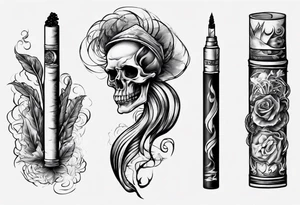 cigarette tattoo idea