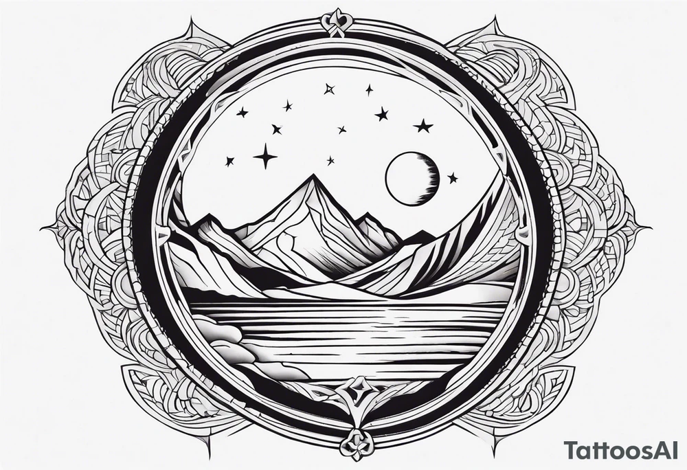 Simple lune tattoo idea