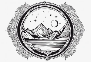 Simple lune tattoo idea