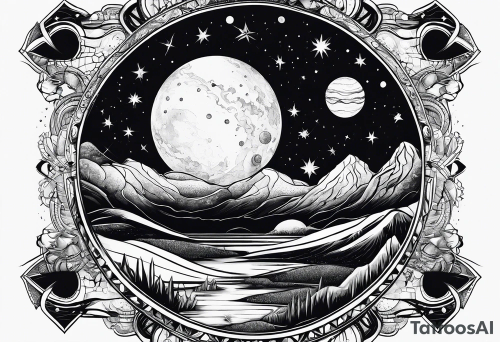 Astronomy tattoo idea