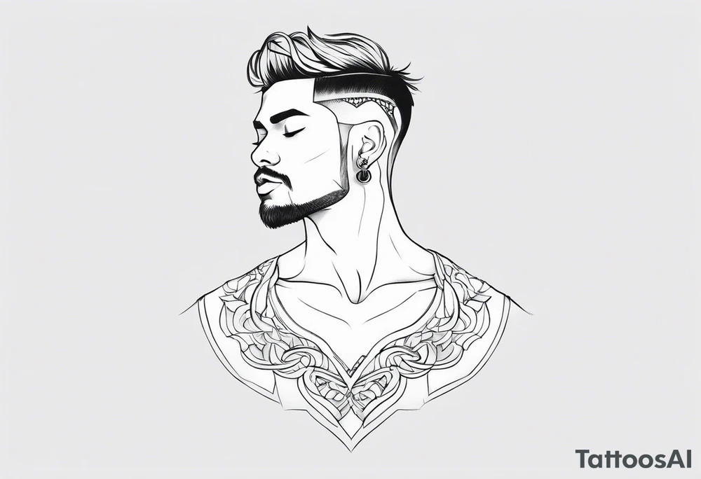Around NECk men's tattoo tattoo idea