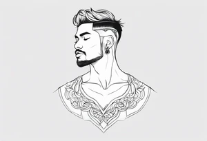 Around NECk men's tattoo tattoo idea