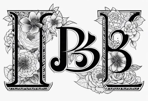 Las letras J B tattoo idea