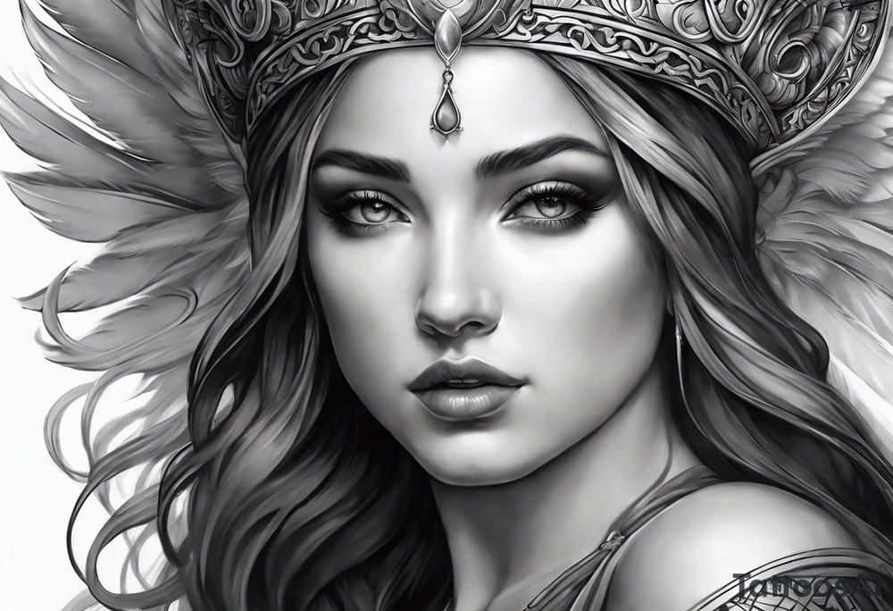 the goddess of vengeance tattoo idea
