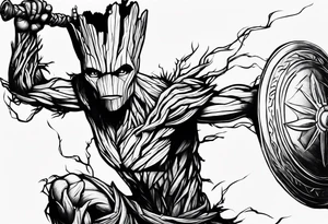 Groot greek warrior tattoo idea