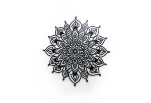 high contrast mandala tattoo idea