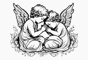 putti praying tattoo idea