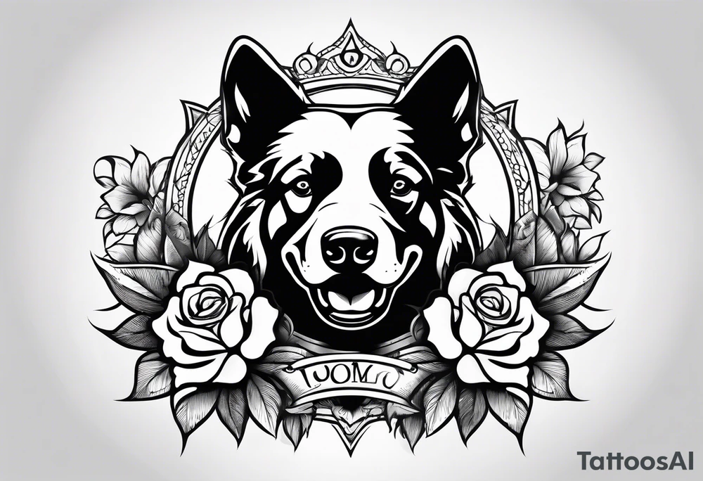 dog paw tattoo idea