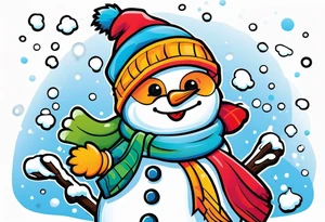 Playing in the snow tattoo idea