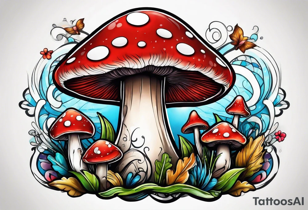 Mushroom dawg tattoo idea