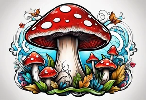 Mushroom dawg tattoo idea