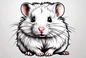 A white hamster tattoo idea