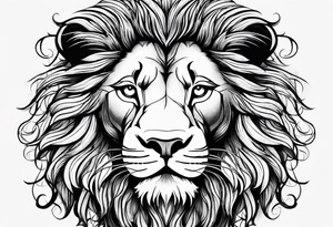 lion with mane tattoo idea