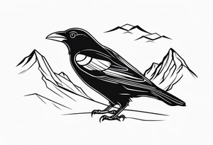 alpine chough tattoo idea