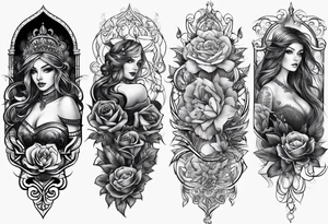 LEG sleeve complete tattoo idea
