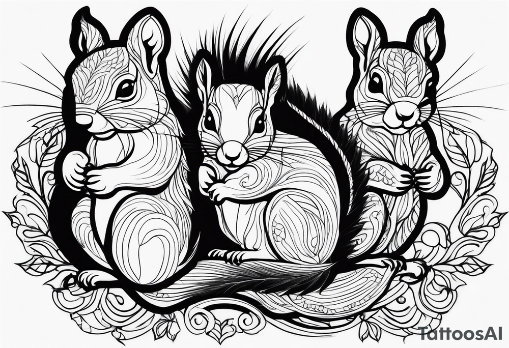 squirrels tattoo idea