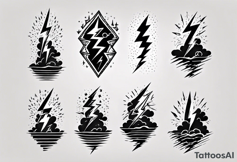 lightning storm tattoo idea