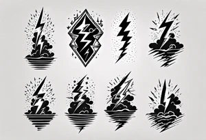 lightning storm tattoo idea