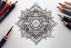 444 number tattoo idea