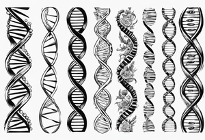 DNA strand tattoo idea