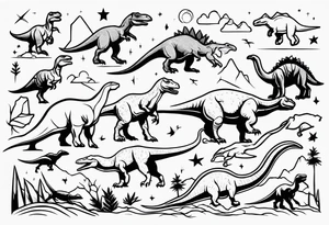 dinosaurs species tattoo idea