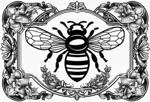 a bee inside of a emblem, like a family blazon
think like Louis XIV
a bit classy tattoo idea